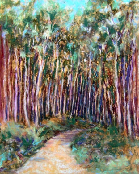 Aspen Forest  Pastel  Image size 15 X 19