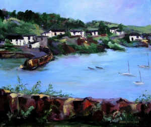 Glendore, A Fishing Village outside of Schull Ireland   18 X 24  Acrylic